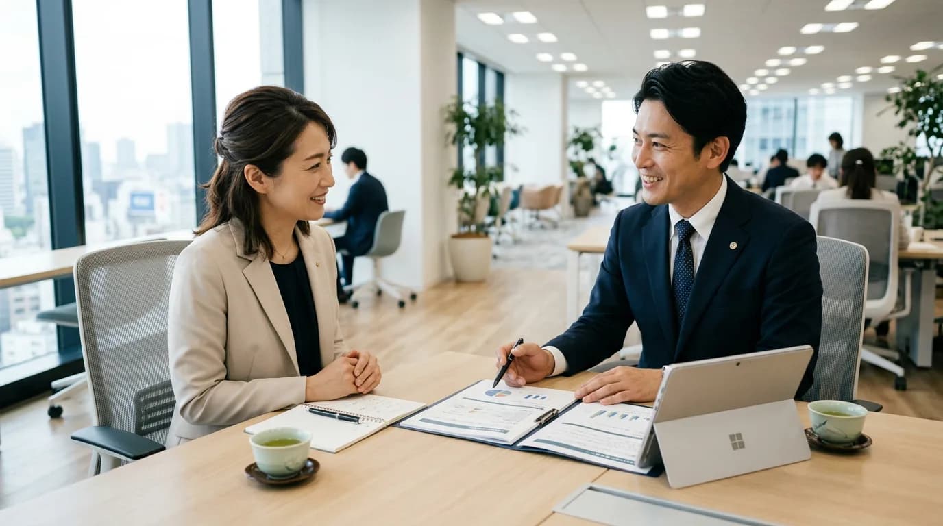 握手を交わすビジネスパーソン